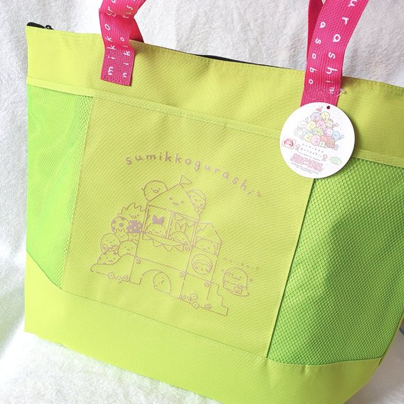 Sumikkogurashi - Large Tote Bag - NEON GREEN - Picture 1 of 3